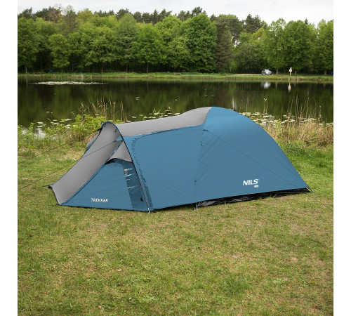 Намет кемпінговий NILS CAMP NC6012 TREKKER сіро-блакитний