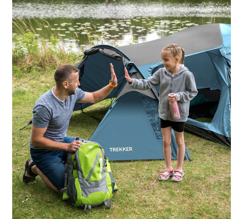 Намет кемпінговий NILS CAMP NC6012 TREKKER сіро-блакитний