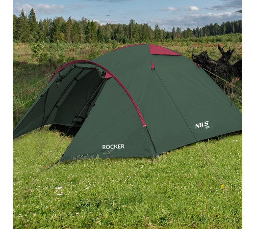 Кемпінговий намет NILS CAMP NC6013 ROCKER червоно-зелений Кемпінговий намет NILS CAMP NC6013 ROCKER червоно-зелений
