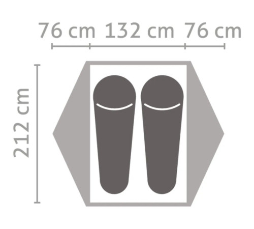 Намет туристичний Salewa LATITUDE II 5901 5311 UNI 2-місний, зелений