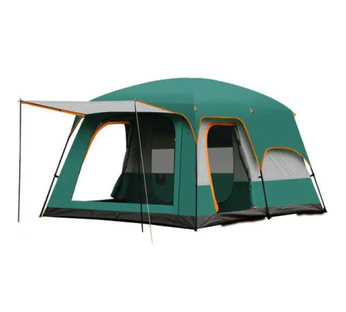 Намет кемпінговий на 6-8 осіб LU006, 380 х 260 х 190 см з тентом, зелений