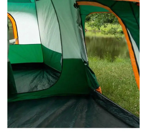 Намет кемпінговий на 6-8 осіб LU006, 380 х 260 х 190 см з тентом, зелений