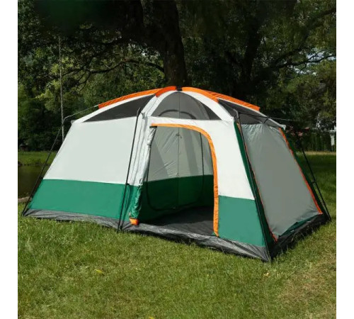 Намет кемпінговий на 6-8 осіб LU006, 380 х 260 х 190 см з тентом, зелений