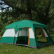 Намет кемпінговий на 6-8 осіб LU006, 380 х 260 х 190 см з тентом, зелений
