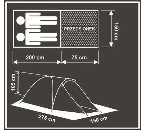 2-МІСЦЕНИЙ НАМЕТ Enero 275x150x105CM