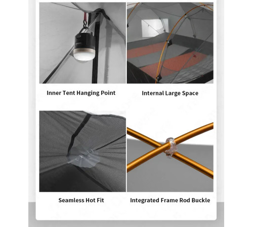 Намет чотиримісний 3F UL Gear QingKong 4, оранжевий