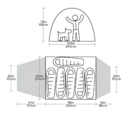Намет Big Agnes Bunk House 6 - оранжевий Намет Big Agnes Bunk House 6 - оранжевий