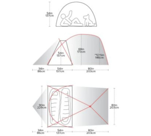 Намет Big Agnes Wyoming Trail 2 - оливковий Намет Big Agnes Wyoming Trail 2 - оливковий