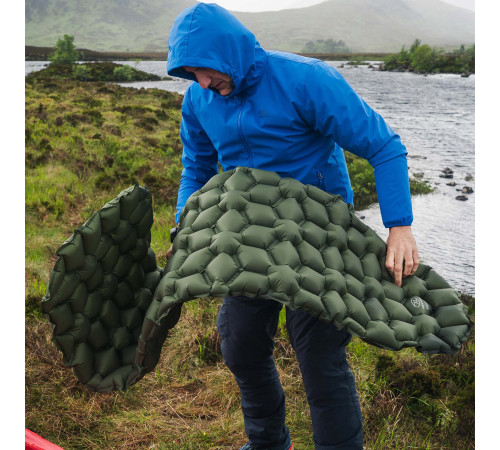 Килимок надувний Highlander Nap-Pak Inflatable Sleeping Mat AIR071 190x55 см, оливковий Килимок надувний Highlander Nap-Pak Inflatable Sleeping Mat AIR071 190x55 см, оливковий