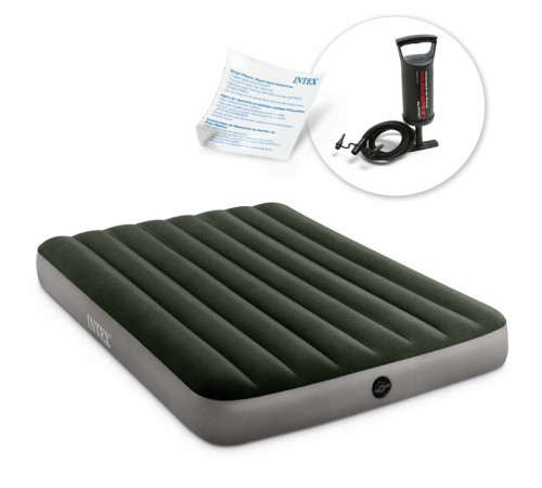 Надувний матрац INTEX 664108 з насосом 191 х 137 х 25 см, зелений