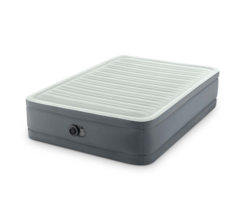 Надувний матрац INTEX 64904ND з насосом 191 х 137 х 46 см, сірий