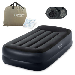 Матрац надувний Intex 64122ND з вбудованим електронасосом 191x99 см, чорний