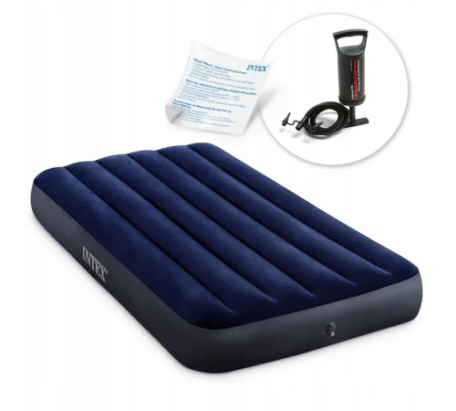 Надувний матрац INTEX 64757 з насосм 191 х 99 х 25 см, синій