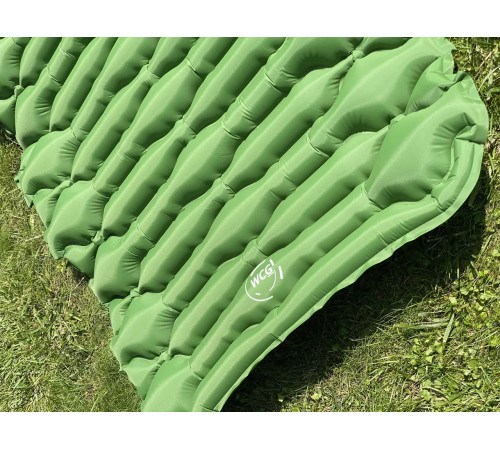Каримат надувний похідний, туристичний WCG 186 х 66 х 6 см - зелений