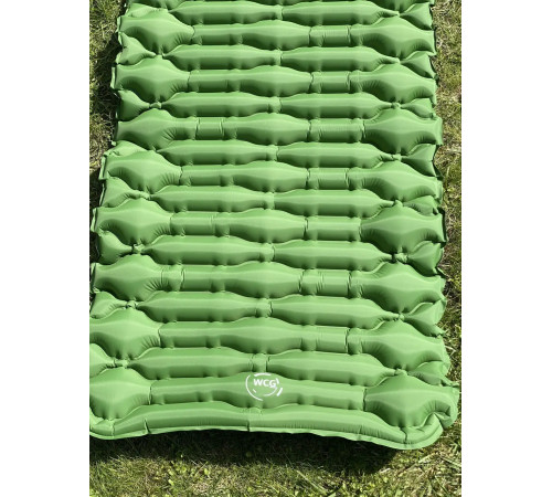 Каримат надувний похідний, туристичний WCG 186 х 66 х 6 см - зелений