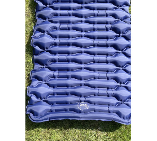 Каримат надувний похідний, туристичний WCG 186 х 66 х 6 см - синій