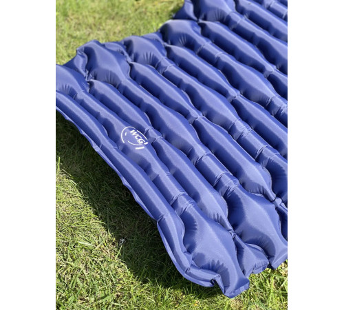 Каримат надувний похідний, туристичний WCG 186 х 66 х 6 см - синій