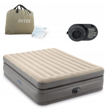 Матрац надуний INTEX 64164ND з насосом 203 х 152 х 51 см, бежевий