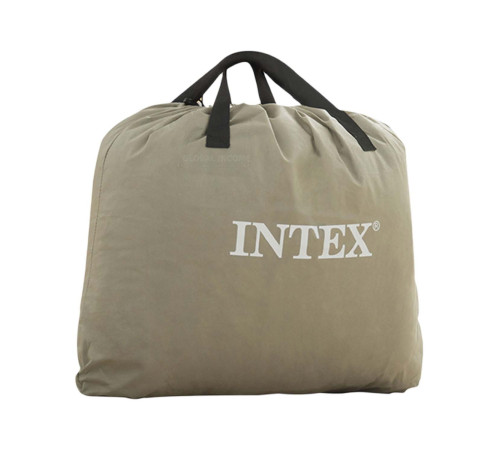 Матрац надувний Intex 64162ND з електронасосом 191x99 см сіро-бежевий