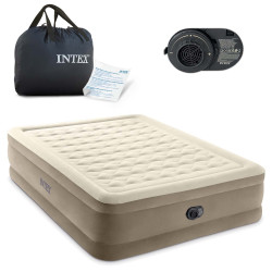 Матрац надувний Intex 64428ND з вбудованим електронасосом 203x152 см, бежевий