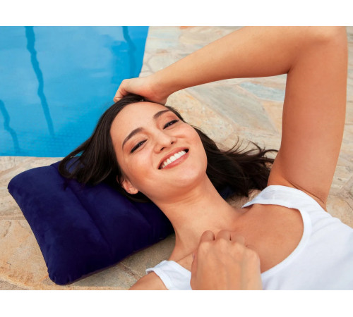 Подушка надувна Intex 68672 43 x 28 x 9 см, синя