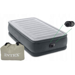 Матрац надувний Intex 64412 191x99x46 см, сірий 