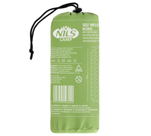 Килимок туристичний NILS CAMP NC4005, 193 х 56 х 5,5 см, зелений Килимок туристичний NILS CAMP NC4005, 193 х 56 х 5,5 см, зелений