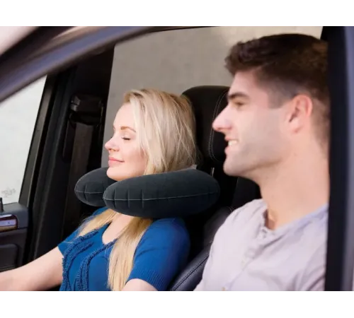 Подушка надувна Intex 68675 33 x 25 x 8 см, темно-сірий