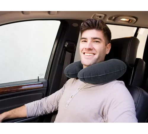 Подушка надувна Intex 68675 33 x 25 x 8 см, темно-сірий