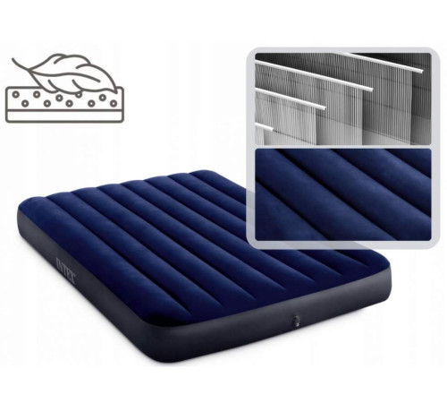 Матрац надувний Intex 64758 191x137x25 см, синій Матрац надувний Intex 64758 191x137x25 см, синій