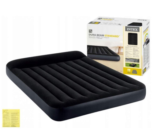 Матрац надувний Intex 64143 203x152x25 см, чорний