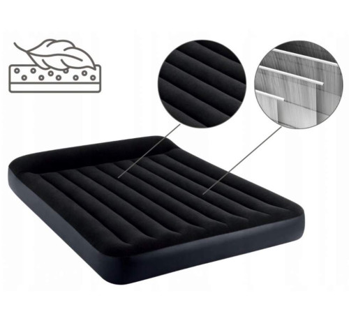 Матрац надувний Intex 64143 203x152x25 см, чорний