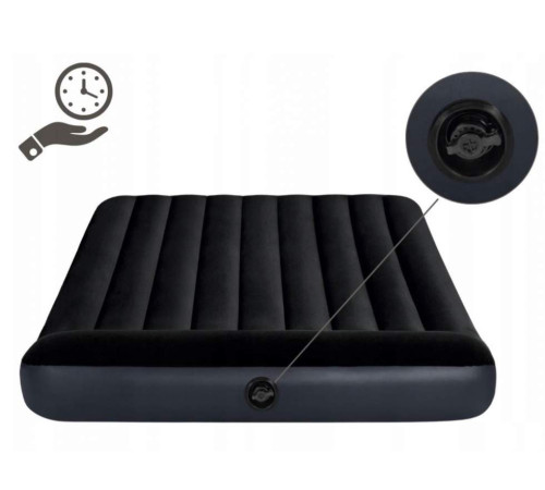 Матрац надувний Intex 64143 203x152x25 см, чорний