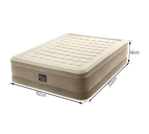 Матрац надувний Intex 64428 203x152x46 см, бежевий Матрац надувний Intex 64428 203x152x46 см, бежевий