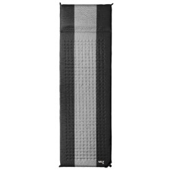 Килимок самонадувний NILS CAMP NC4340, 195 х 60 х 5 см - чорно-сірий