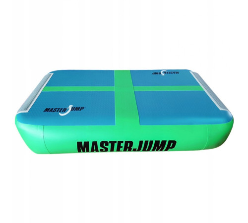 Надувний гімнастичний мат MASTER 60 x 100 x 20 см, зелено-голубий Надувний гімнастичний мат MASTER 60 x 100 x 20 см, зелено-голубий