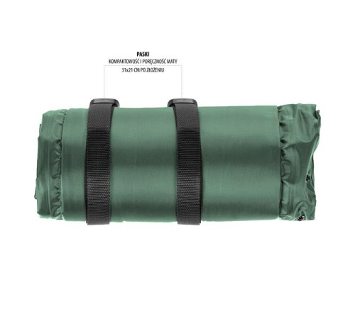 Килимок самонадувний NILS CAMP NC4008, 188 х 57 х 2,5 см - зелений
