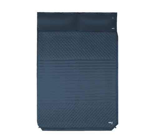 Килимок двомісний самонадувний з подушкою NILS CAMP NC4060, 186 х 130 х 3 см - сірий