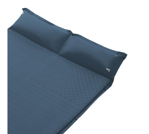 Килимок двомісний самонадувний з подушкою NILS CAMP NC4060, 186 х 130 х 3 см - сірий