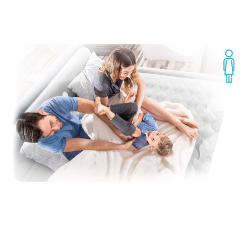 Матрац надувний Intex 64101 191х99х25 см, сіро-бежевий