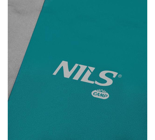 Килимок самонадувний NILS CAMP NC4340, 195 х 160 х 5 см - сіро-бірюзовий