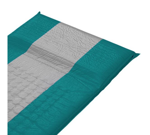 Килимок самонадувний NILS CAMP NC4340, 195 х 160 х 5 см - сіро-бірюзовий