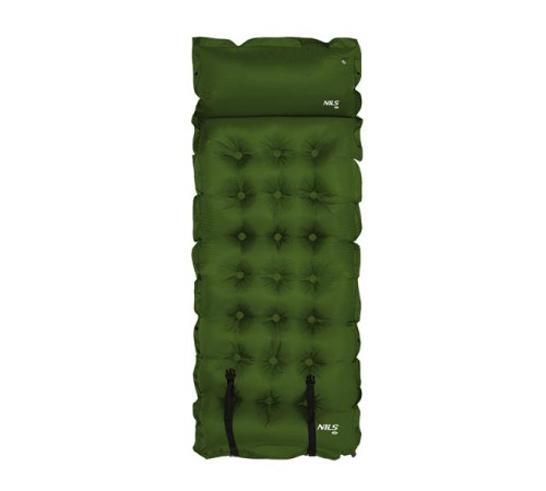 Килимок самонадувний NILS CAMP NC4018, 188 х 66 х 3,5 см - темно-зелений