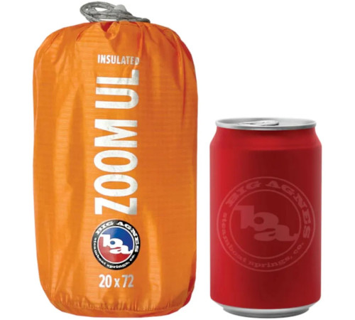 Килимок надувний Big Agnes Zoom UL Insulated 20x72 Regular amber glow - оранжевий