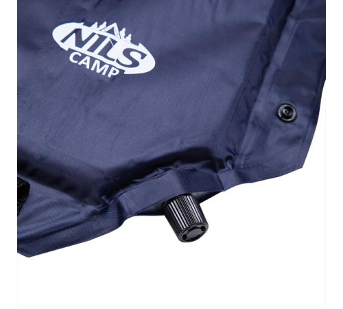 Килимок самонадувний з подушкою NILS CAMP NC4008, 188 х 57 х 2,7 см - синій