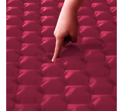 Килимок надувний NILS CAMP NC4007, 240 х 60 х 5 см - бордовий