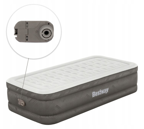 Матрац надуний Bestway 69048 з насосом 191 x 97 x 46 см, бежевий