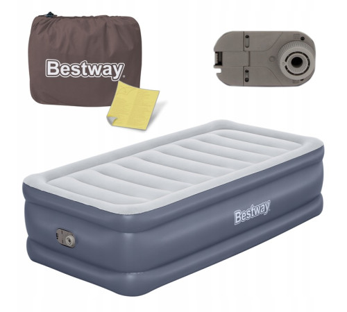 Матрац надувний Bestway 6713G з насосм 191 x 97 x 51 см, сірий