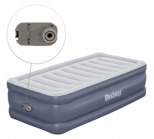 Матрац надувний Bestway 6713G з насосм 191 x 97 x 51 см, сірий