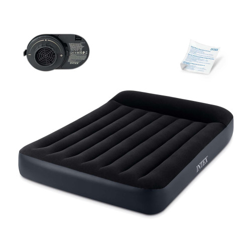 Матрац надувний 64150 з вбудованим електронасосом 203х152х25 см, чорний
